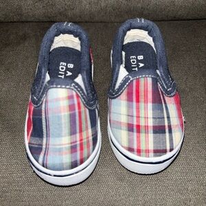 Plaid Slip-On Canvas Shoes size 2c